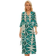 Abstract Pattern Geometric Backgrounds  Midsummer Wrap Dress by Eskimos