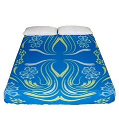 Folk Flowers Print Floral Pattern Ethnic Art Fitted Sheet (queen Size) by Eskimos