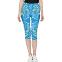 Folk flowers print Floral pattern Ethnic art Inside Out Lightweight Velour Capri Leggings  View1