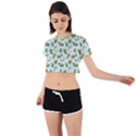 Dolmadakia Tie Back Short Sleeve Crop Tee View1