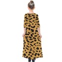 Animal print - Leopard Jaguar dots Kids  Quarter Sleeve Maxi Dress View2