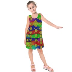 Blooming Stars On The Rainbow So Rare Kids  Sleeveless Dress by pepitasart