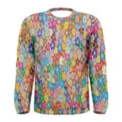 Floral Flowers Men s Long Sleeve Tee by artworkshop