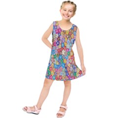 Floral Flowers Kids  Tunic Dress by artworkshop