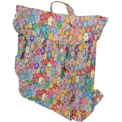 Floral Flowers Buckle Up Backpack by artworkshop