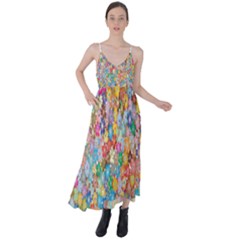 Floral Flowers Tie Back Maxi Dress by artworkshop