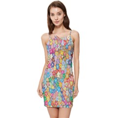 Floral Flowers Summer Tie Front Dress by artworkshop