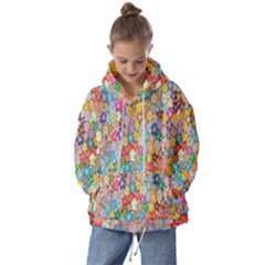 Floral Flowers Kids  Oversized Hoodie by artworkshop