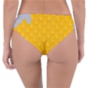 Hexagons Yellow Honeycomb Hive Bee Hive Pattern Reversible Classic Bikini Bottoms View4