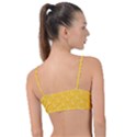 Hexagons Yellow Honeycomb Hive Bee Hive Pattern Knot Up Bikini Top View2