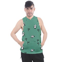 Pandas Pattern Men s Sleeveless Hoodie by artworkshop