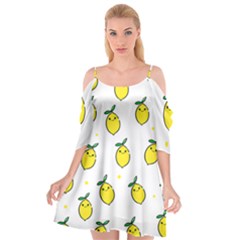 Pattern Lemon Texture Cutout Spaghetti Strap Chiffon Dress by artworkshop