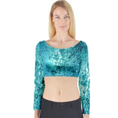 Bubbles Water Bub Long Sleeve Crop Top by artworkshop