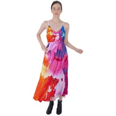 Colorful Painting Tie Back Maxi Dress by artworkshop