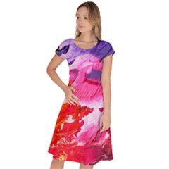 Colorful Painting Classic Short Sleeve Dress by artworkshop