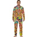 Mandalas Colorful Abstract Ornamental Men s Long Sleeve Velvet Pocket Pajamas Set View1