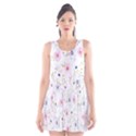 Pattern Flowers Scoop Neck Skater Dress View1