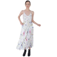 Pattern Flowers Tie Back Maxi Dress by artworkshop