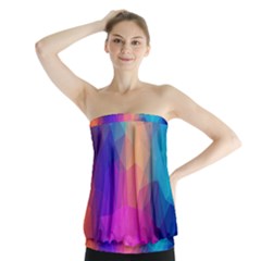 Triangles Polygon Color Strapless Top by artworkshop