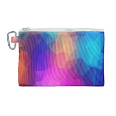 Triangles Polygon Color Canvas Cosmetic Bag (large) by artworkshop