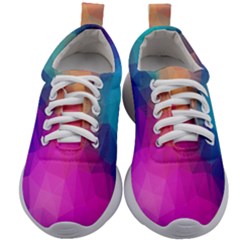 Triangles Polygon Color Kids Athletic Shoes by artworkshop