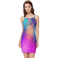 Triangles Polygon Color Summer Tie Front Dress by artworkshop