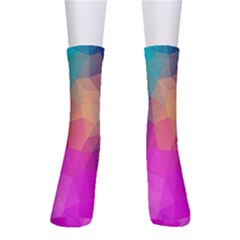 Triangles Polygon Color Crew Socks by artworkshop