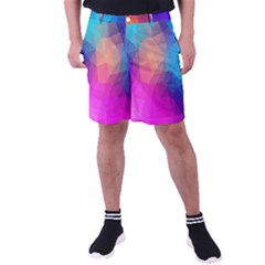 Triangles Polygon Color Men s Pocket Shorts by artworkshop