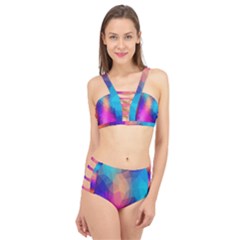 Triangles Polygon Color Cage Up Bikini Set by artworkshop