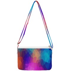 Triangles Polygon Color Double Gusset Crossbody Bag by artworkshop