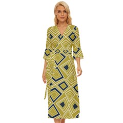 Abstract Pattern Geometric Backgrounds   Midsummer Wrap Dress by Eskimos