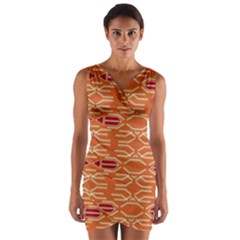 Abstract Pattern Geometric Backgrounds  Wrap Front Bodycon Dress by Eskimos