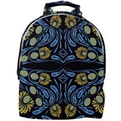 Folk Flowers Print Floral Pattern Ethnic Art Mini Full Print Backpack by Eskimos