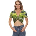 Bitter Melon Twist Front Crop Top View1