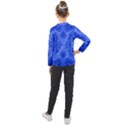 Blue Sky Over The Bluebells Frost Fractal Kids  Long Mesh Tee View2