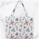 Seamless-pattern-with-moth-butterfly-dragonfly-white-backdrop Mini Tote Bag View1