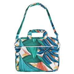 Leaves Tropical Exotic Macbook Pro Shoulder Laptop Bag (large) by artworkshop