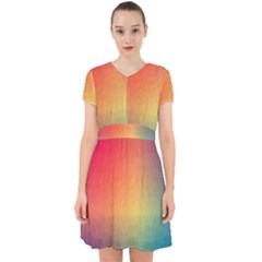 Colorful Rainbow Adorable In Chiffon Dress by artworkshop