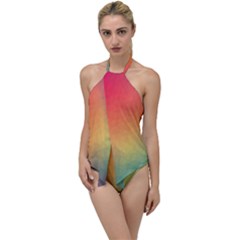 Colorful Rainbow Go With The Flow One Piece Swimsuit by artworkshop