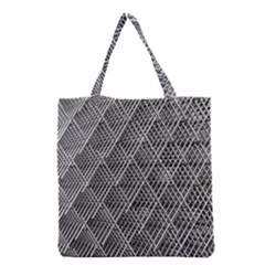 Grid Wire Mesh Stainless Rods Metal Grocery Tote Bag by artworkshop