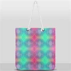 Infinity Circles Full Print Rope Handle Tote (large) by Thespacecampers