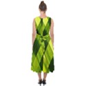 Leaves Grass Woven Midi Tie-Back Chiffon Dress View2