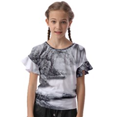 Ink-wash-painting-mountain-rolling-mountains Kids  Cut Out Flutter Sleeves by Jancukart