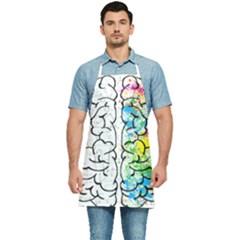 Brain-mind-psychology-idea-drawing Kitchen Apron by Jancukart