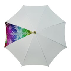 Christmas-snowflake-background Golf Umbrellas by Jancukart