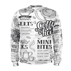 Vintage Coffee-tea-cafe-hamburger-menu-coffee-shop-menu Men s Sweatshirt by Jancukart