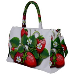 Strawberries-fruits-fruit-red Duffel Travel Bag by Jancukart