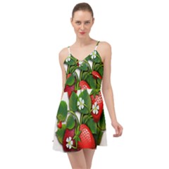 Strawberries-fruits-fruit-red Summer Time Chiffon Dress by Jancukart