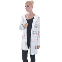 Circuits-electronics-atmel Longline Hooded Cardigan by Jancukart