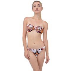 Brain Cartoon Animation Classic Bandeau Bikini Set by Jancukart